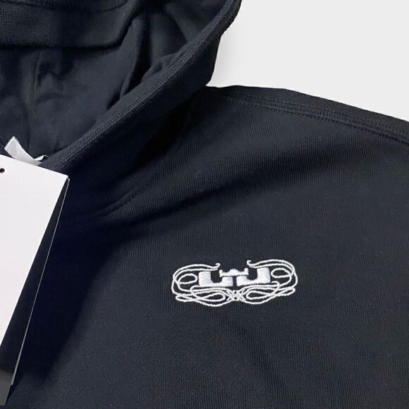 Nike LeBron Boys Oversized Fit Basketball Hoodie Black Size M DV3083-010 New - Picture 3 of 10